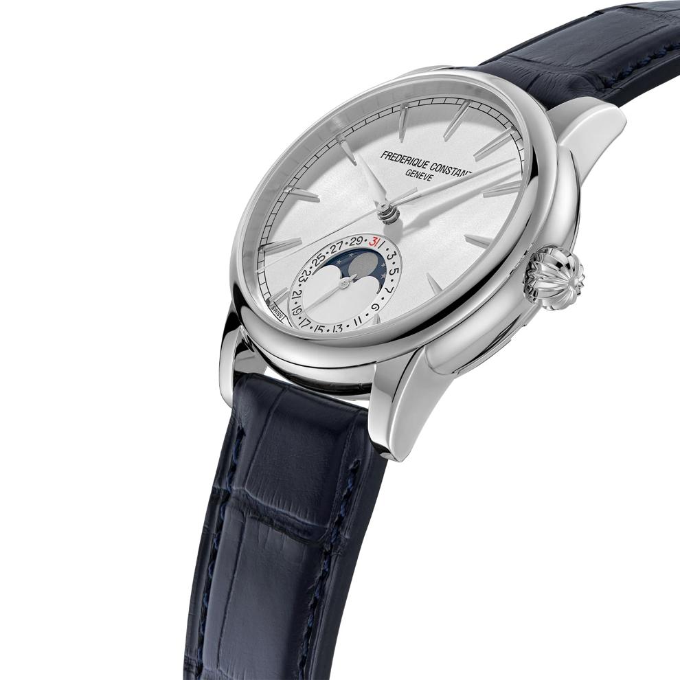 Men's Moonphase Watch With a Blue Leather Strap – Image 3 of 3