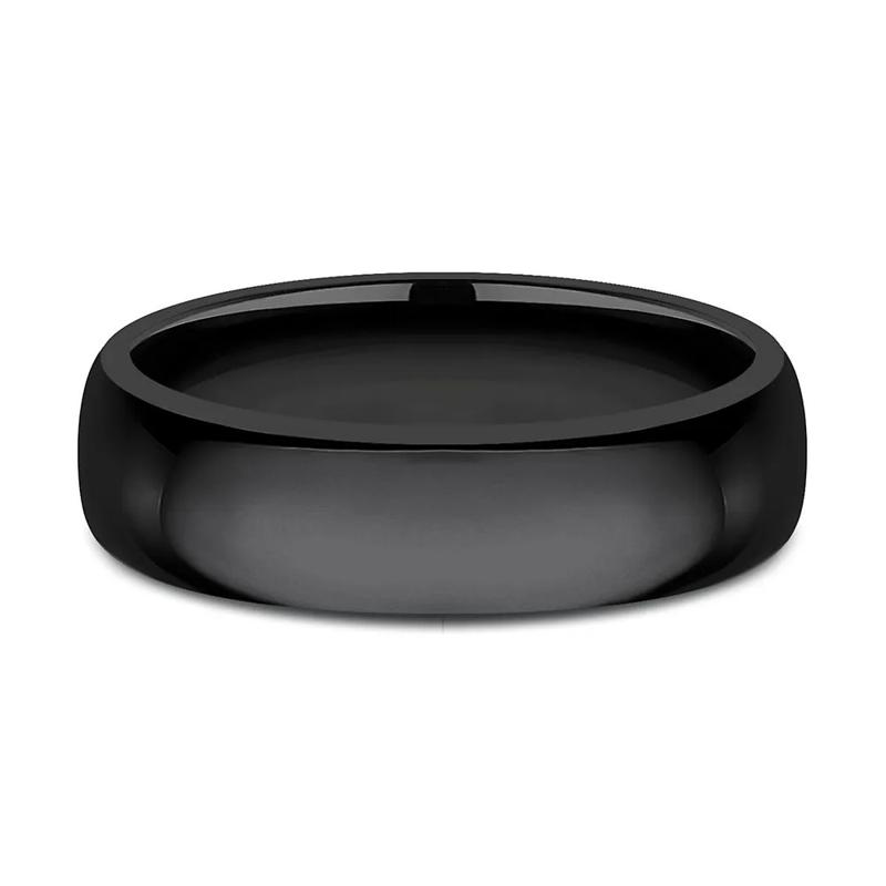 Men&#39;s Polished Finish Band in Titanium, 6MM – Image 1 of 3