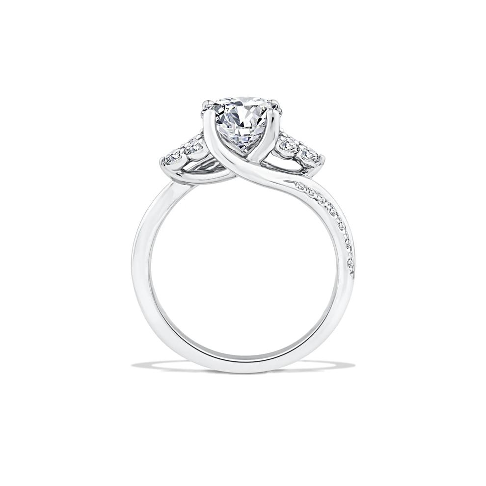 Lab Grown Diamond Round Center Engagement Ring in 10K White Gold (2 ct. tw.) – Image 2 of 4