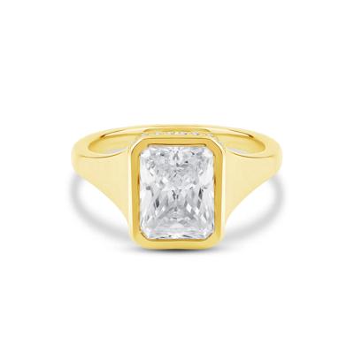 Lottie Lab Grown Diamond Radiant-Cut Engagement Ring in 14K Yellow Gold (3 1/7 ct. tw.)