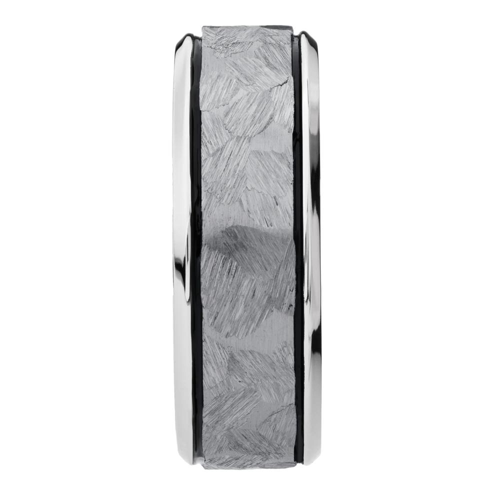 Men&rsquo;s Tantalum Inlay Wedding Band in Cobalt, 8MM – Image 3 of 3