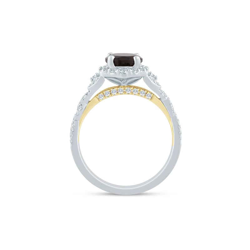 Afton Smoky Quartz and Diamond Engagement Ring in 14K White Gold &#40;1/2 ct. tw.&#41; – Image 2 of 3