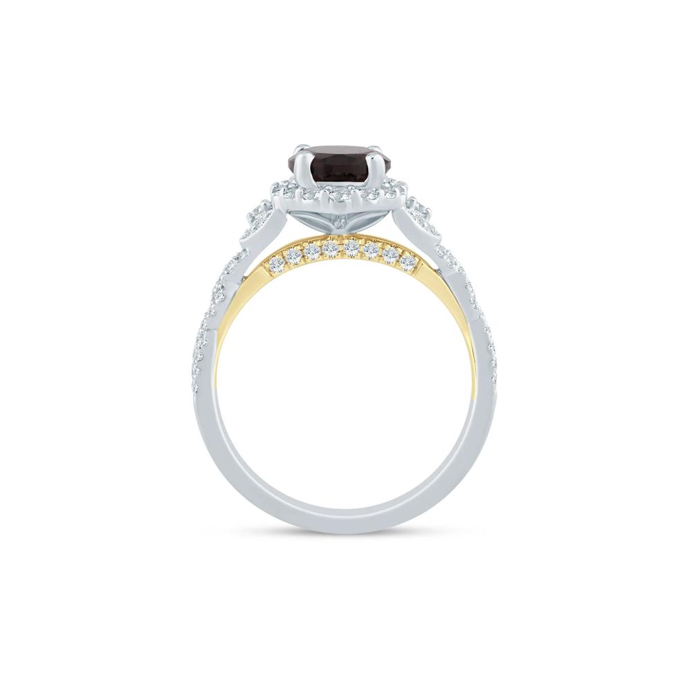Afton Smoky Quartz and Diamond Engagement Ring in 14K White Gold (1/2 ct. tw.) – Image 2 of 3