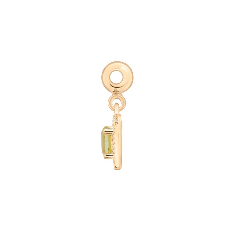 Peridot Medallion Birthstone Bead Charm in Vermeil – Image 2 of 3