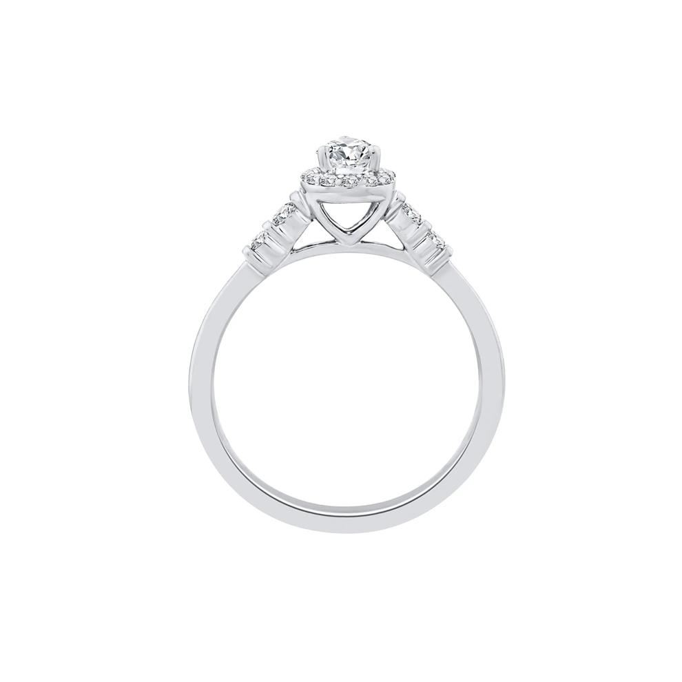 Lab Grown Diamond Pear Promise Ring in 10K White Gold (1/2 ct. tw.) – Image 2 of 3