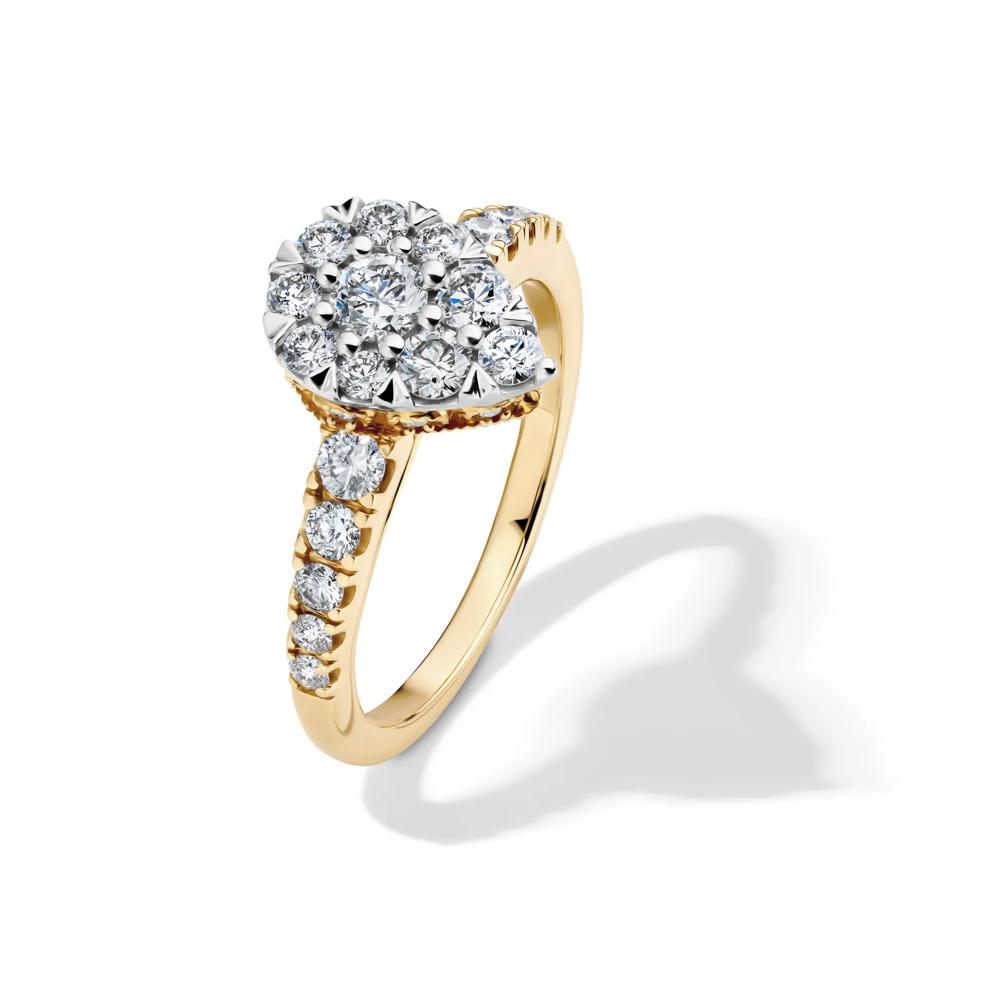 Pear-Shaped Diamond Composite Engagement Ring in 10K Yellow Gold (1 ct. tw.) – Image 4 of 4