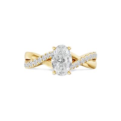 Diamond Oval Halo Engagement Ring