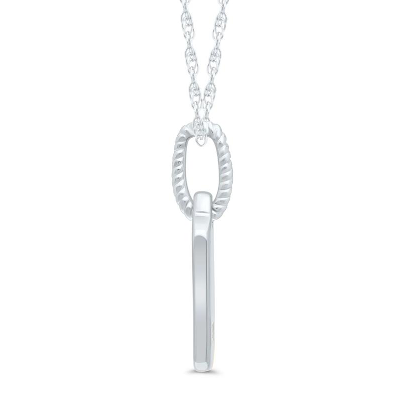 Diamond Accent Tag Pendant in 10K White Gold – Image 2 of 3