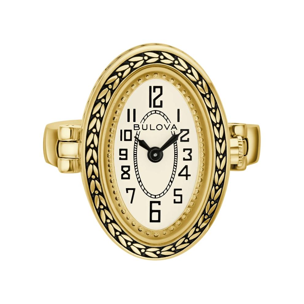 Ladies' Art Deco Ring Watch in Gold-Tone Stainless Steel – Image 1 of 3