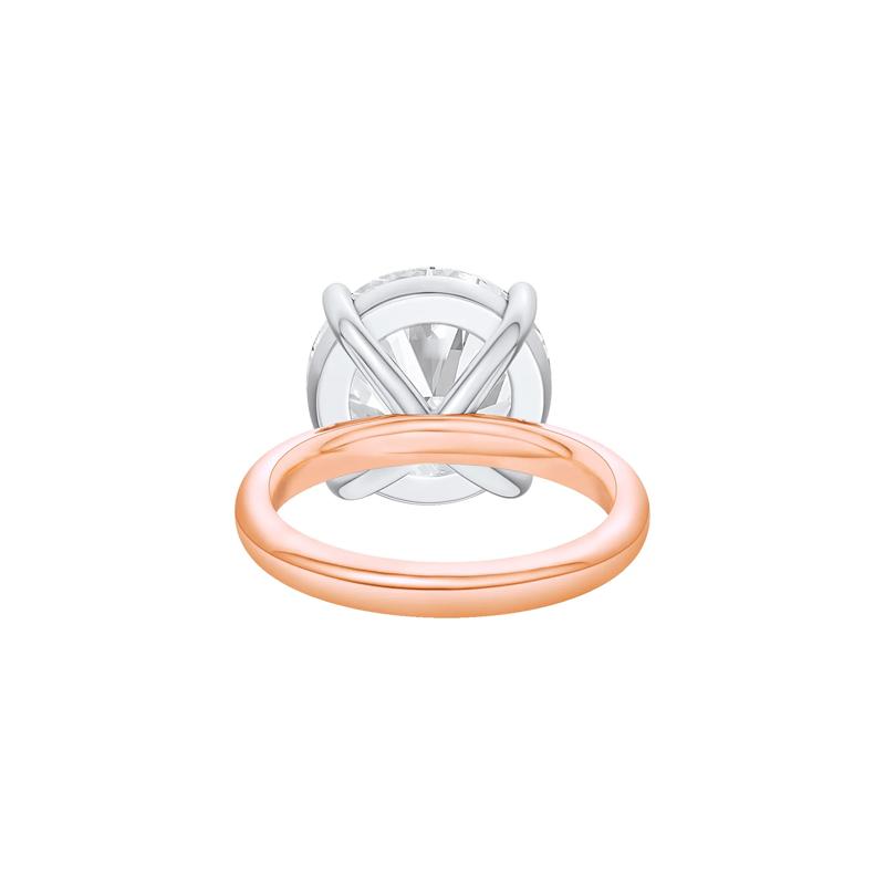 Lab Grown Diamond Round Solitaire Engagement Ring in 14K Rose and White Gold &#40;10 ct.&#41; – Image 4 of 4