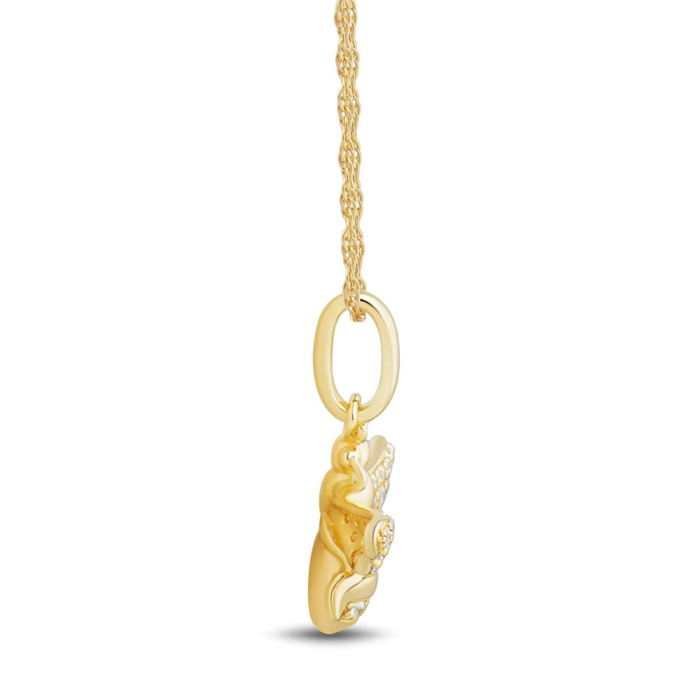 Diamond Bee Pendant in 10K Yellow Gold (1/10 ct. tw.) – Image 2 of 3