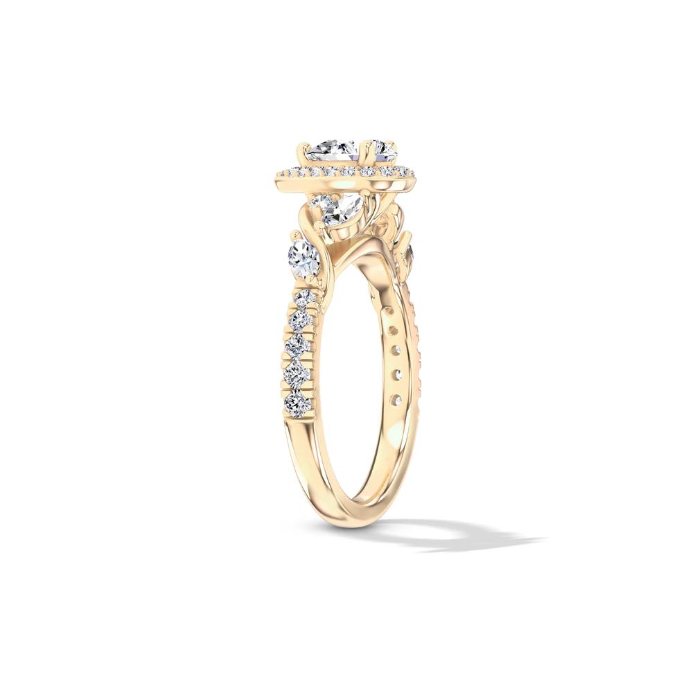 Diamond Pear-Shaped Halo Engagement Ring in 14K Yellow Gold (1 ct. tw.) – Image 3 of 4
