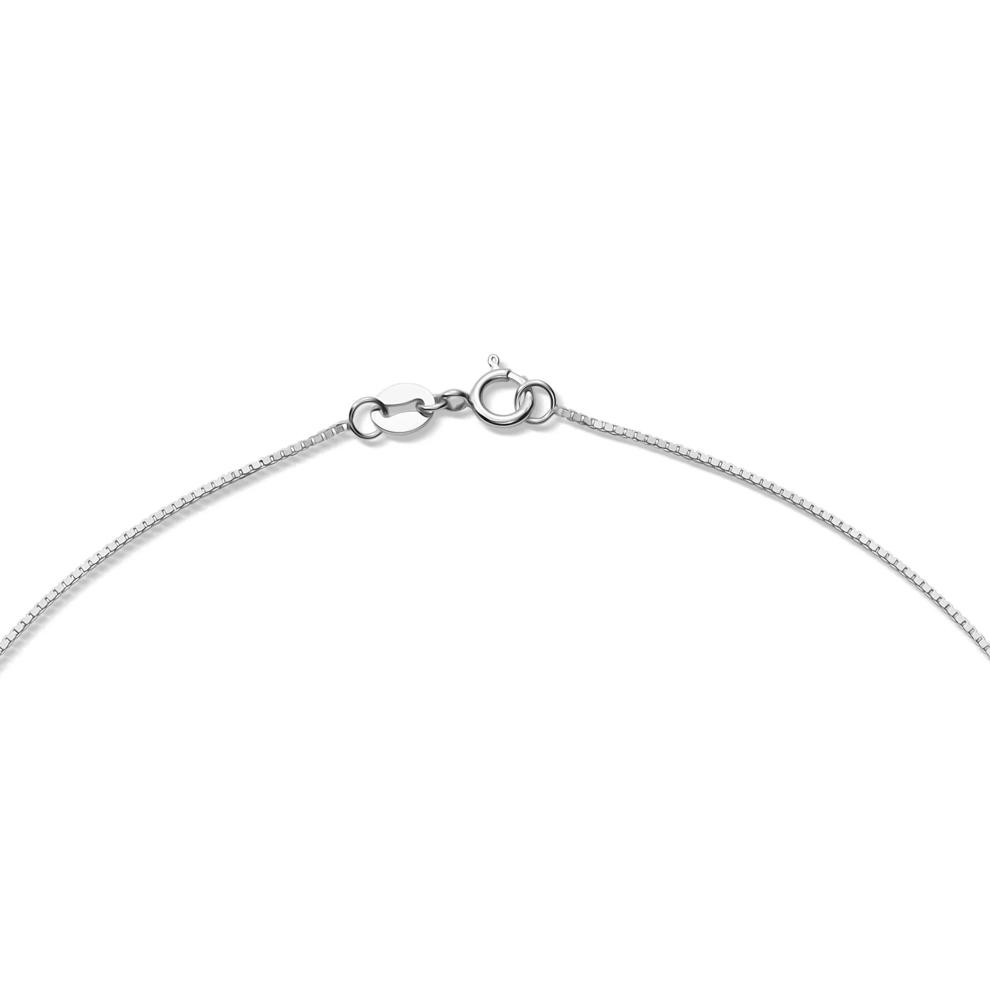 Box Chain Necklace in 10K White Gold, 0.70MM, 18" – Image 3 of 5