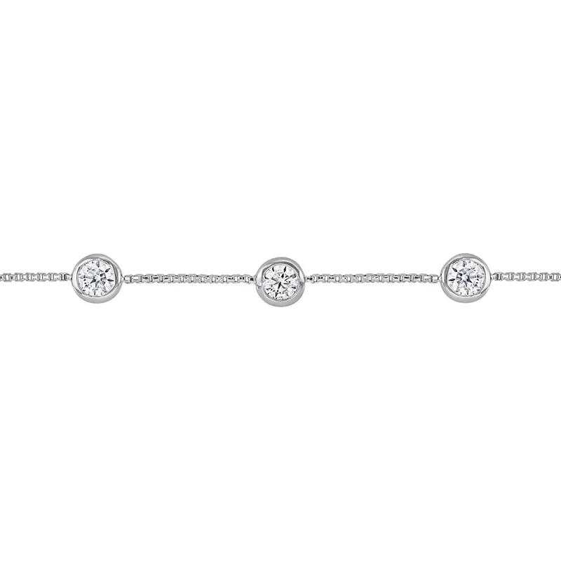 Station Bolo Bracelet with Moissanite in Sterling Silver &#40;1 1/4 ct. dew&#41; – Image 2 of 4