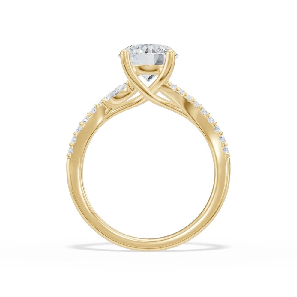 Lab Grown Diamond Oval Engagement Ring in 14K Yellow Gold (3 1/3 ct. tw.) – Image 2 of 4