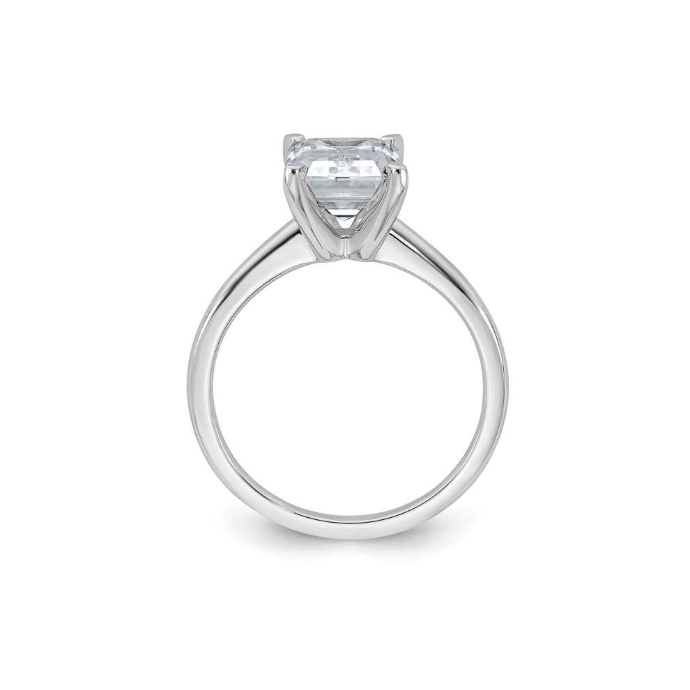 Lab-Created Moissanite Emerald-Cut Solitaire Engagement Ring in 10K White Gold (2 1/2 ct. dew) – Image 2 of 3
