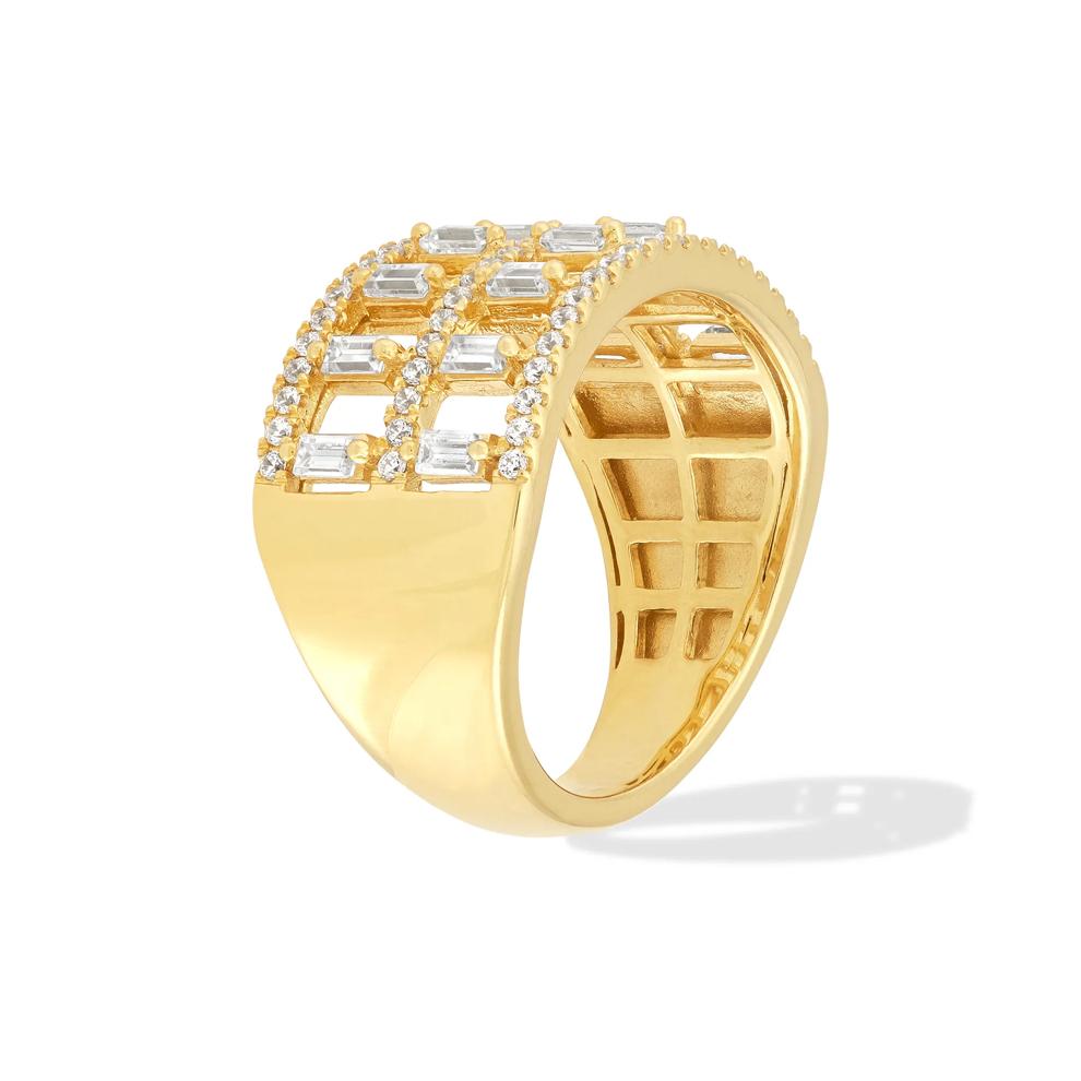 Lab Grown Diamond Open Double Row Band in 14K Yellow Gold (1 ct. tw.) – Image 4 of 4