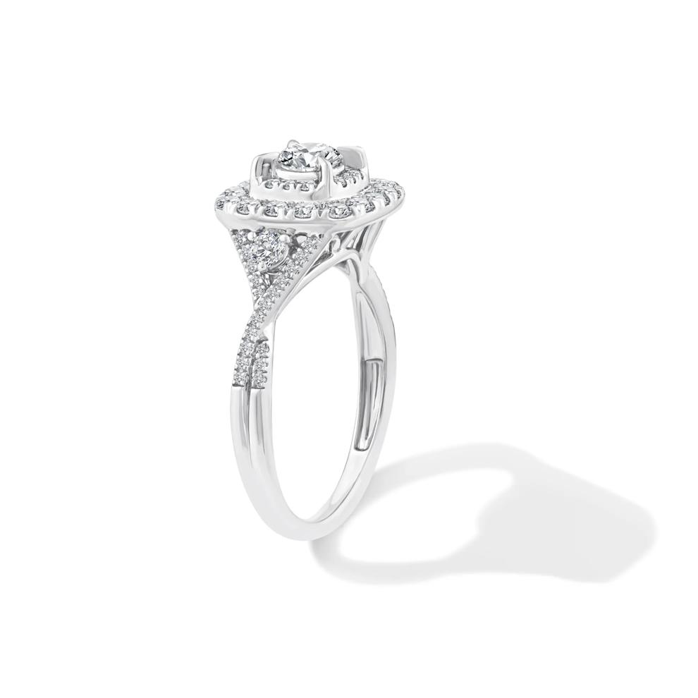 Diamond Cushion Halo Engagement Ring in 10K White Gold (1 ct. tw.) – Image 3 of 4