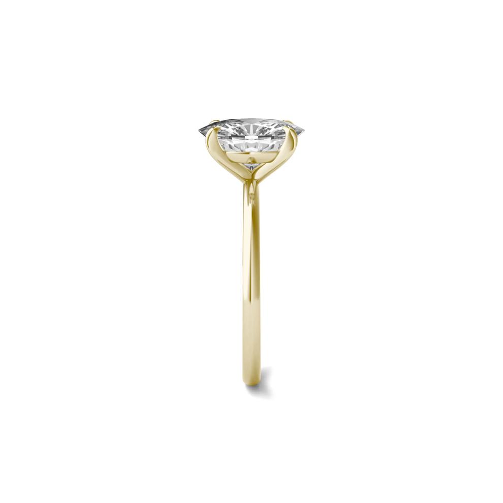 Lab-Created Moissanite Solitaire Engagement Ring in 14K Yellow Gold (3 ct. dew) – Image 3 of 5