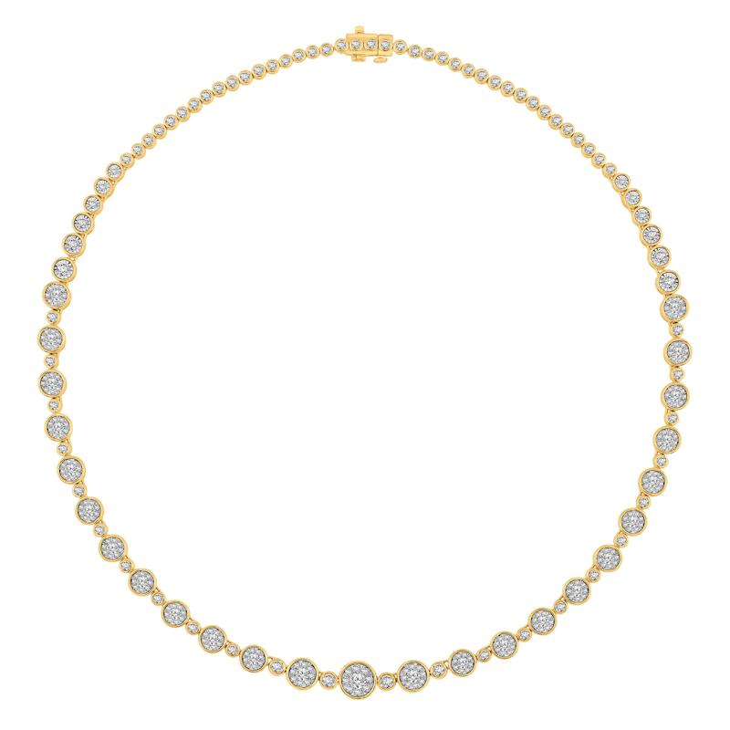 Lab Grown Diamond Bezel-Set Riviera Necklace in 14K Yellow Gold &#40;7 ct. tw.&#41; – Image 1 of 2