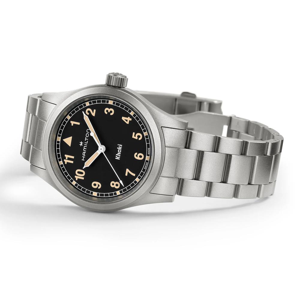 Khaki Field Quartz Watch with Stainless Steel Bracelet – Image 3 of 4