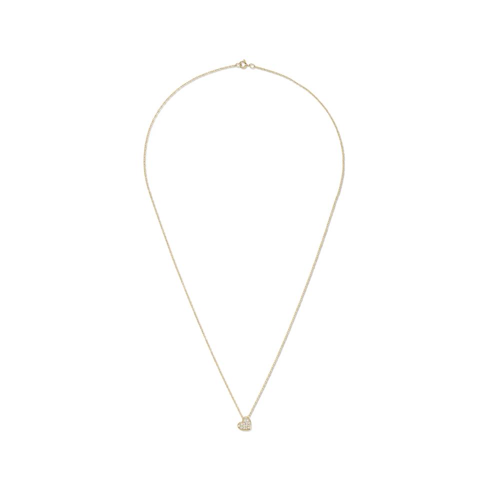 Diamond Accent Heart Pendant in 10K Yellow Gold – Image 3 of 4