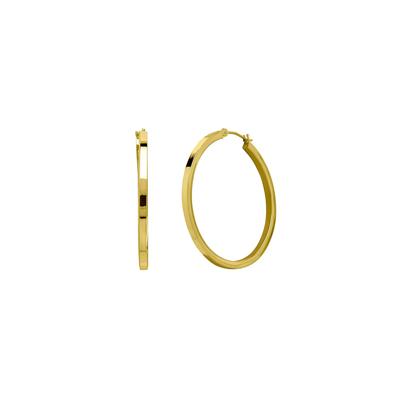 Polished Hoop Earrings in 14K Yellow Gold, 35MM