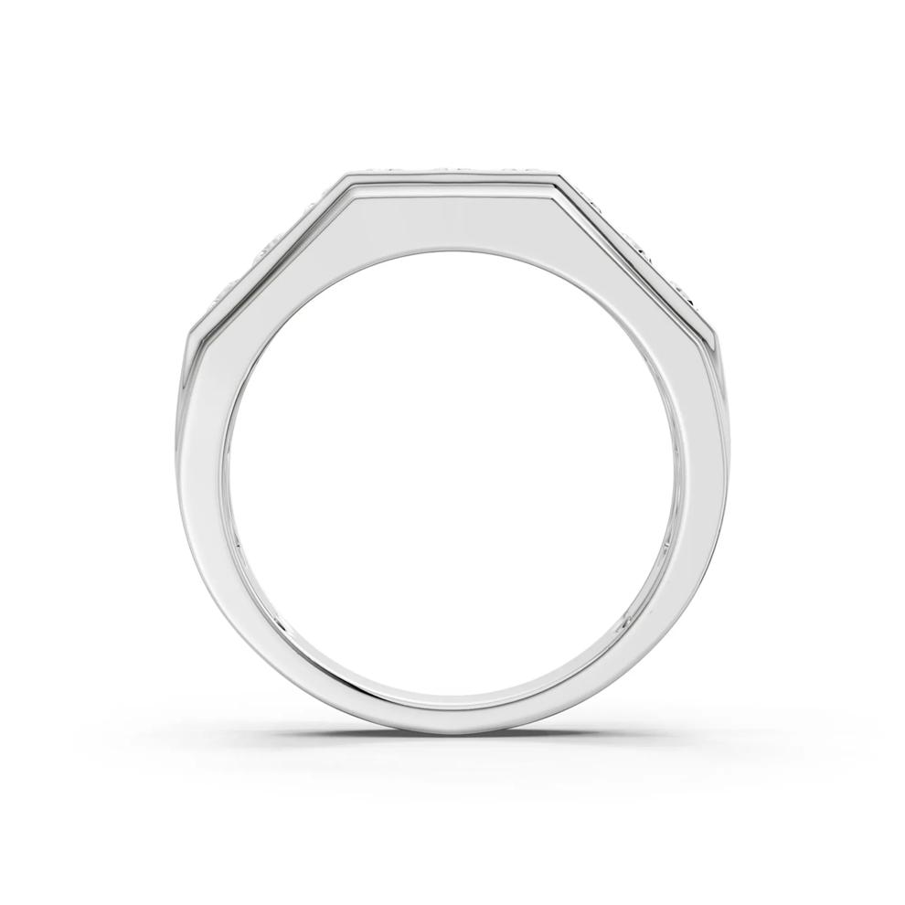 Men's Lab Grown Diamond Geometric Band in 10K White Gold (3/4 ct. tw.) – Image 4 of 4