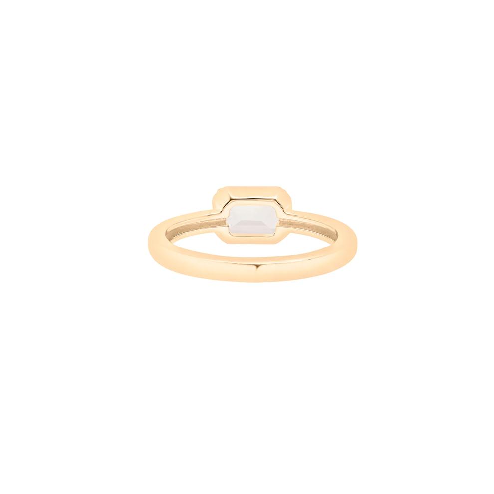 Green Amethyst Emerald-Cut Cocktail Ring in Vermeil – Image 4 of 8