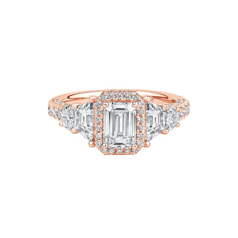 Hailey Lab Grown Diamond Engagement Ring in 14K Rose Gold &#40;3 ct. tw.&#41; – Image 1 of 4