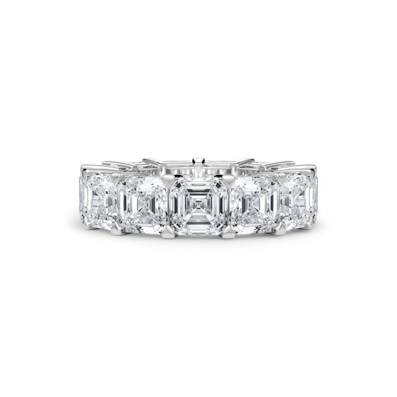 Lab Grown Diamond Asscher-Cut Eternity Band in 18K White Gold &#40;13 ct. tw.&#41; – Image 1 of 4