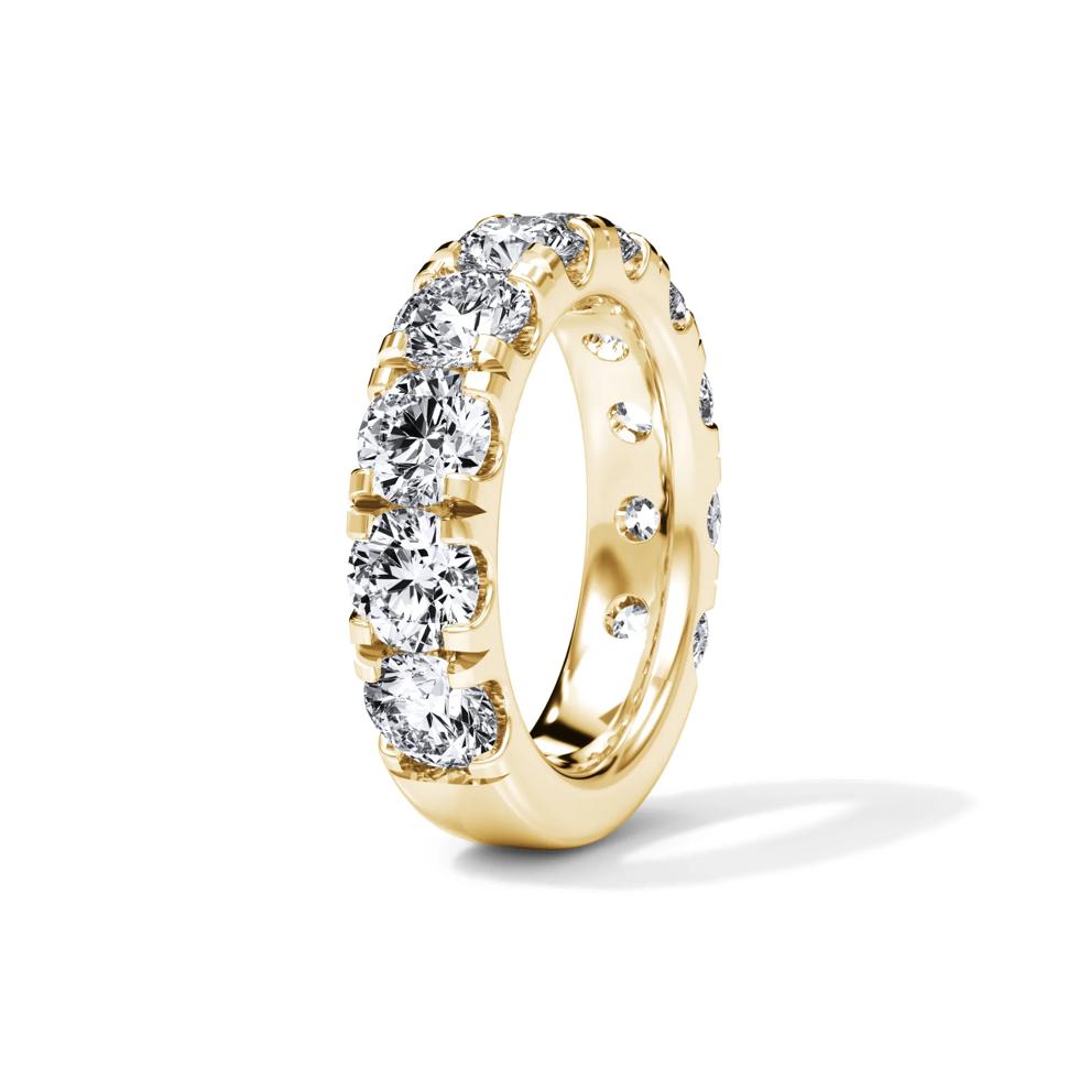 Lab Grown Diamond Round Comfort Fit Band in 14K Yellow Gold (5 ct. tw.) – Image 3 of 4