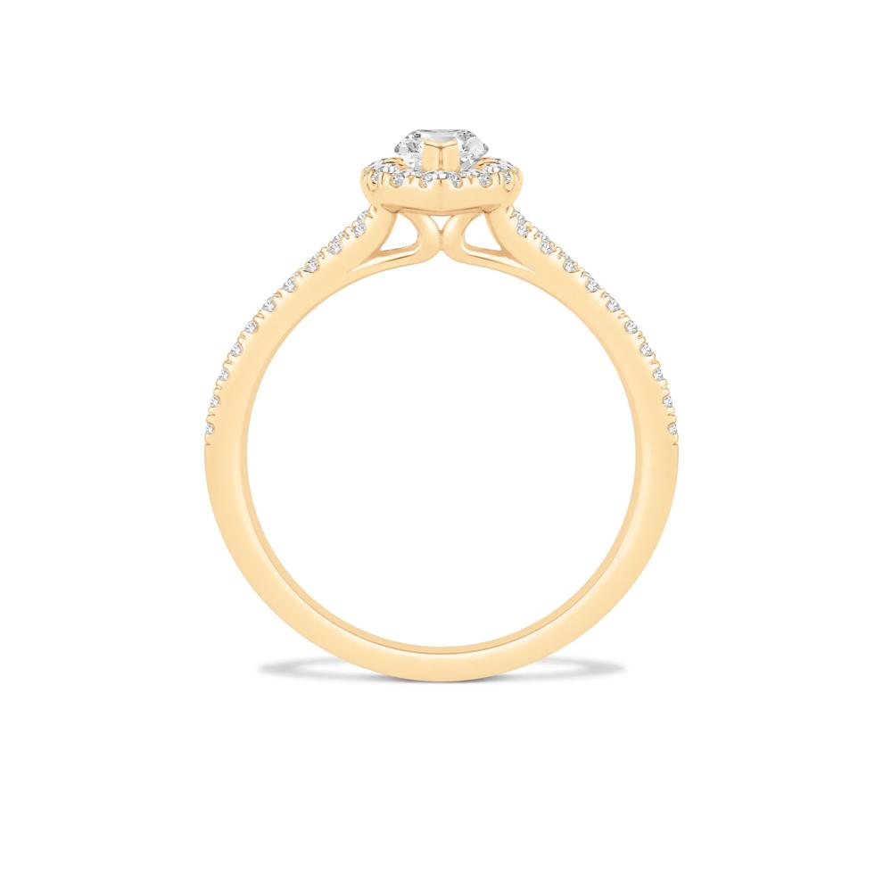 Diamond Marquise Halo Engagement Ring in 18K Yellow Gold (1 ct. tw.) – Image 2 of 4