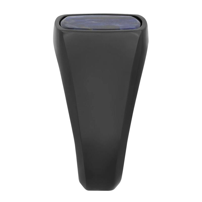 Cushion Signet Ring with Sodalite Inlay in Zirconium – Image 3 of 3