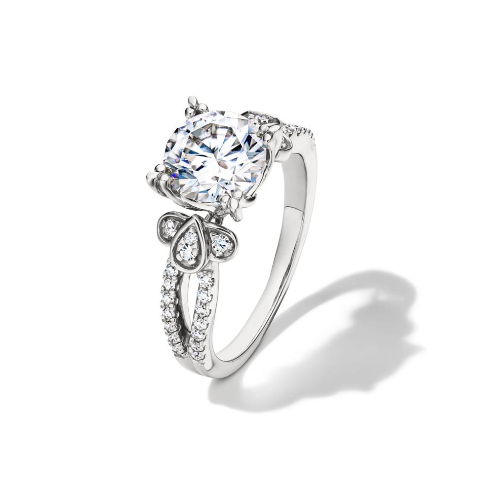 Lab-Created Moissanite Ornate Ring in 10K White Gold (2 1/4 ct. dew) – Image 4 of 4