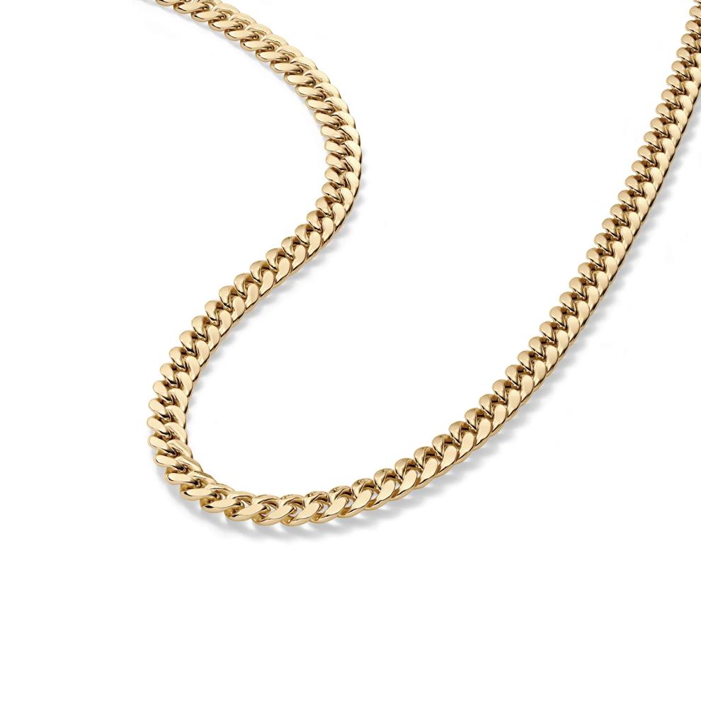 Men's Miami Cuban Link Chain in 14K Yellow Gold, 6.1MM, 24" – Image 4 of 5