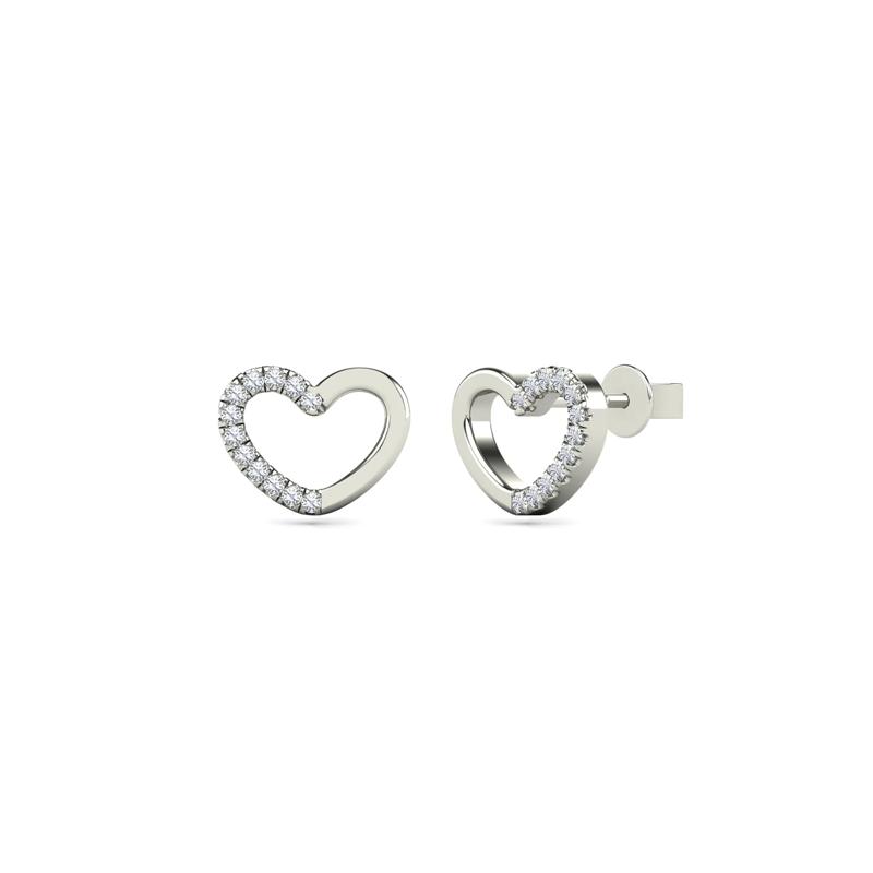 Diamond Accent Heart Earrings in 14K Gold – Image 1 of 1