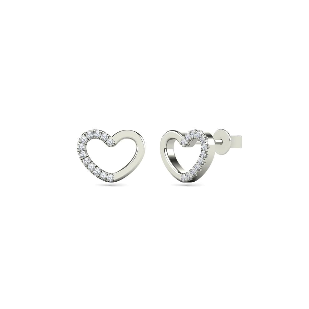 Diamond Accent Heart Earrings in 14K Gold – Image 1 of 1