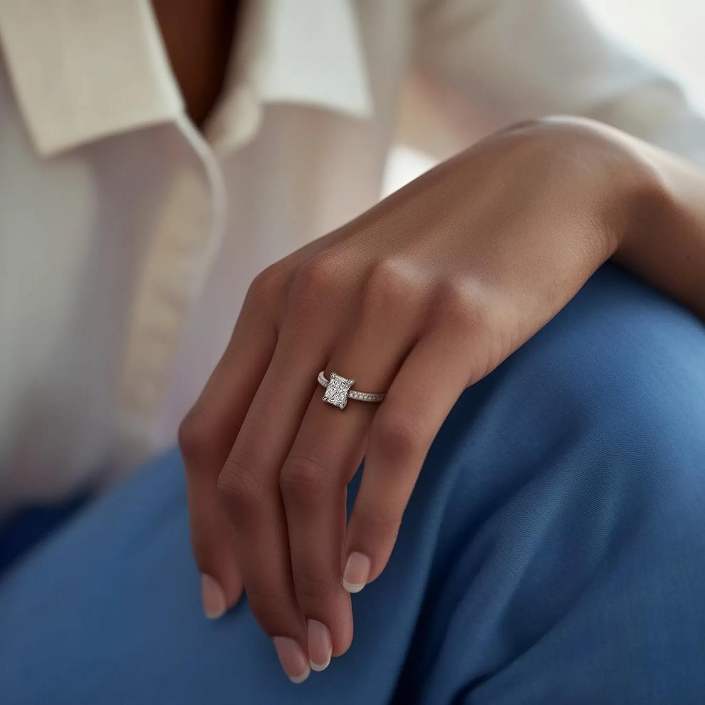 Karina Lab Grown Diamond Engagement Ring in 14K White Gold (1 3/4 ct. tw.) – Image 5 of 5