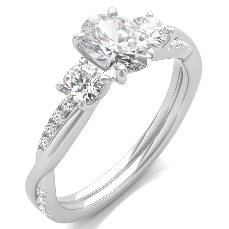 Oval-Shaped Diamond Engagement Ring in 14K White Gold &#40;1 3/4 ct. tw.&#41; – Image 5 of 7