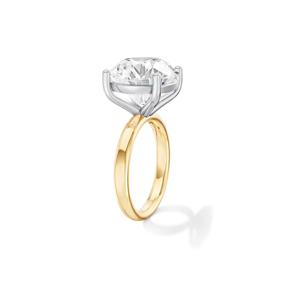 Lab Grown Diamond Round Solitaire Ring in 14K Yellow &amp; White Gold (9 ct.) – Image 3 of 4