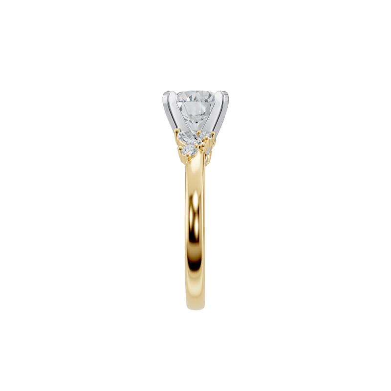 Lab Grown Diamond Semi-Mount Engagement Ring in 14K Yellow and White Gold &#40;1/4 ct. tw.&#41; &#40;Setting Only&#41; – Image 6 of 6