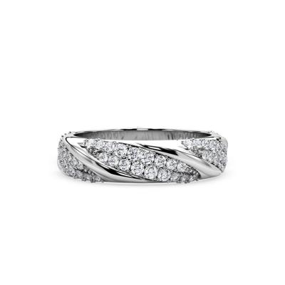 Lab Grown Diamond High Polish Twisted Eternity Band in Platinum (7/8 ct. tw.)