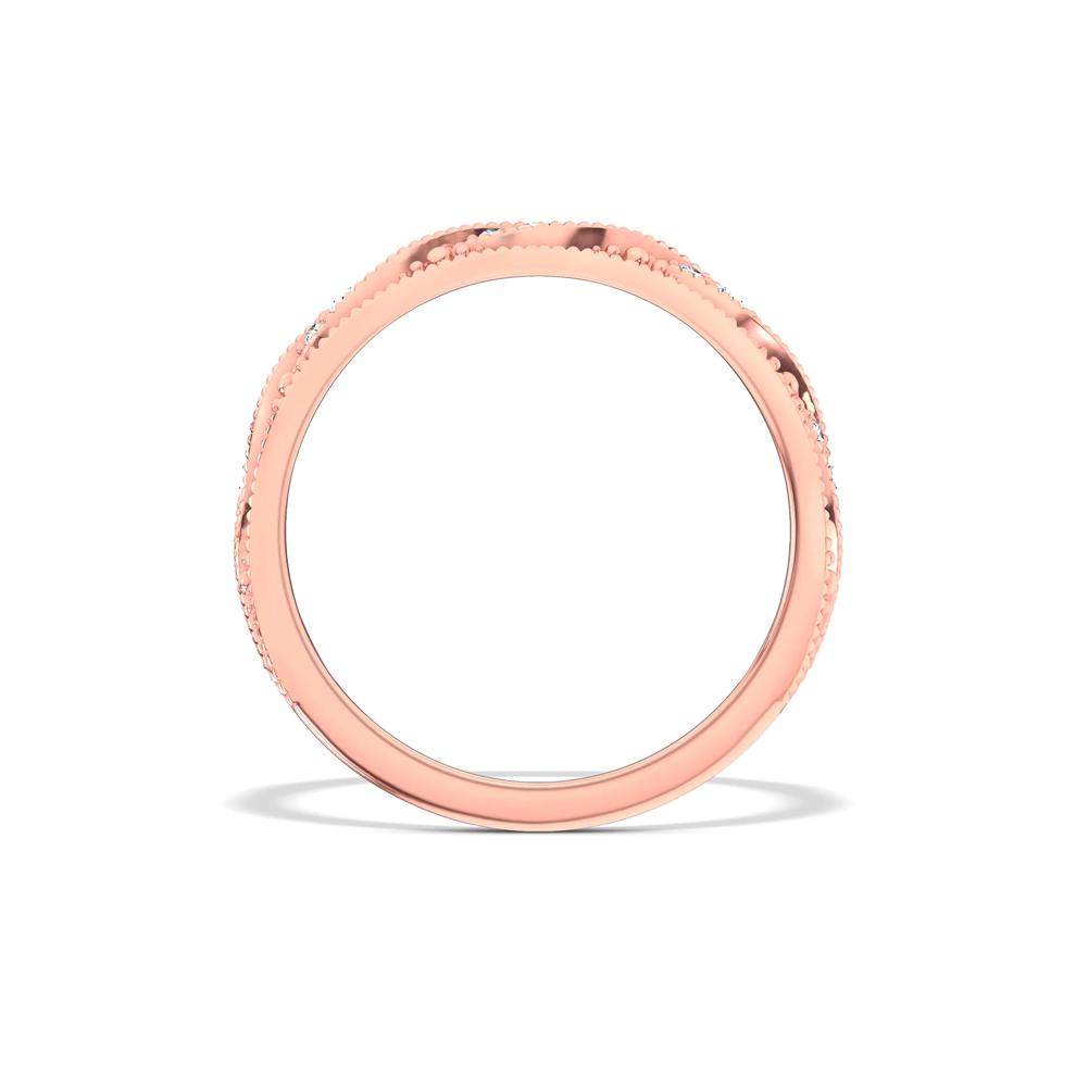 Lab Grown Diamond Vintage Anniversary Band in 10K Rose Gold (1/7 ct. tw.) – Image 2 of 4