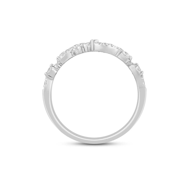 Lab Grown Diamond Swirl Band in 14K White Gold &#40;1/3 ct. tw.&#41;  – Image 2 of 3