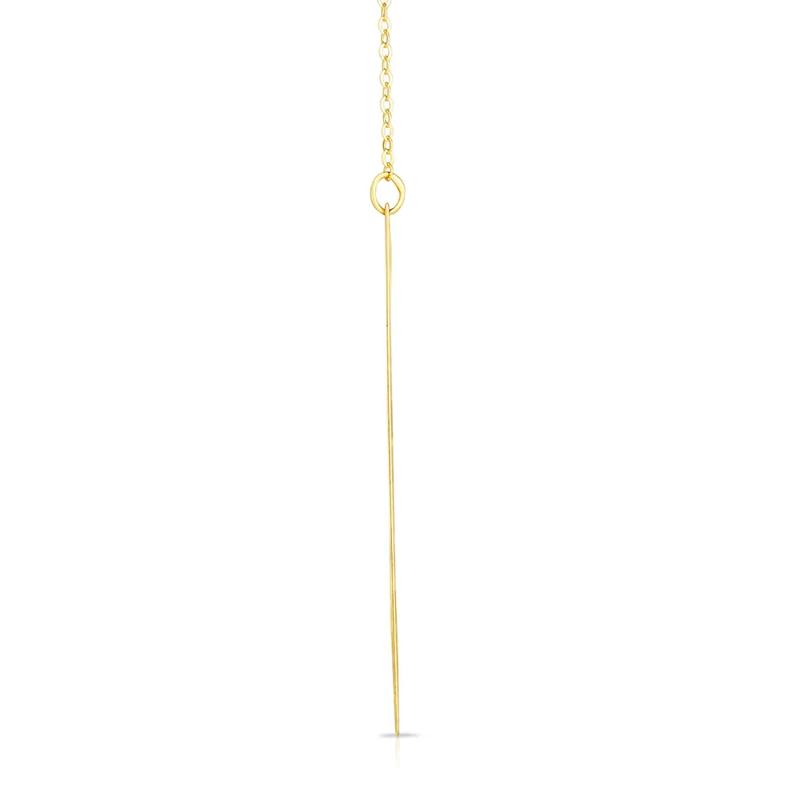 "B" Initial Necklace in 14K Yellow Gold – Image 2 of 3