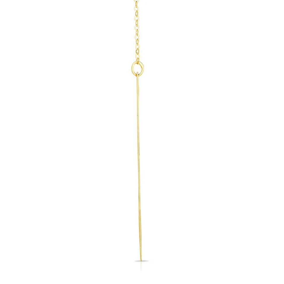 "B" Initial Necklace in 14K Yellow Gold – Image 2 of 3