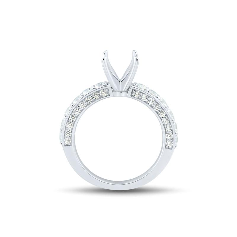 1 ct. tw. Lab Grown Diamond Semi-Mount Engagement Ring in 14k White Gold &#40;Setting Only&#41; – Image 4 of 6