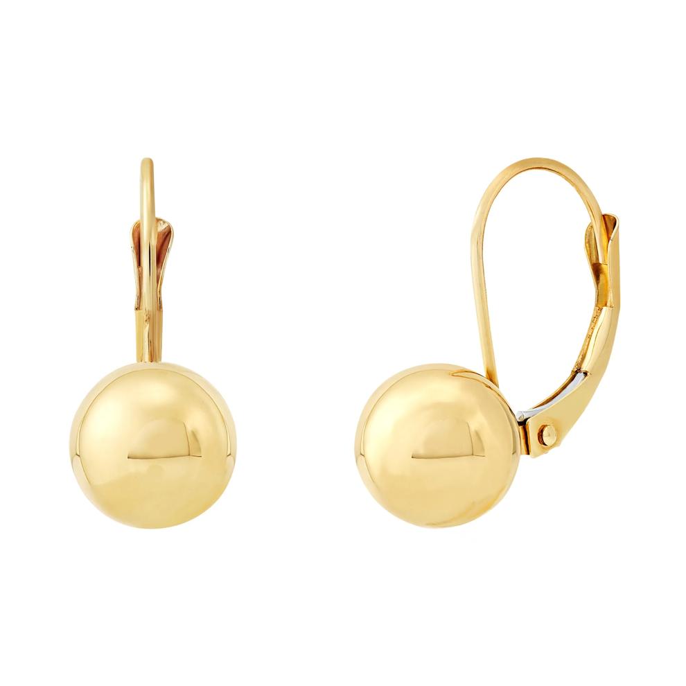 Bold Ball Drop Earrings in 14K Yellow Gold – Image 1 of 3
