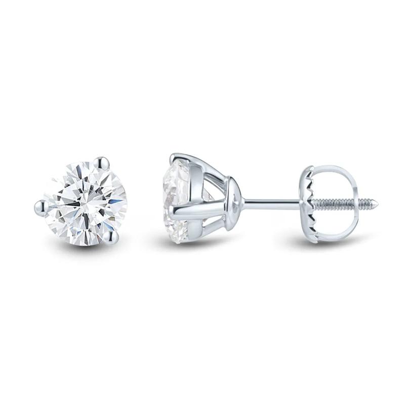 1 1/2 ct. tw. Lab Grown Diamond Martini Stud Earrings in 14K White Gold  – Image 2 of 3